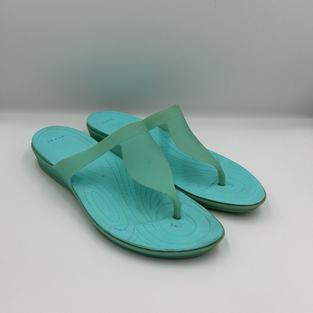 Crocs Sandals Rio Flip Women Tropical Teal Size 11‎